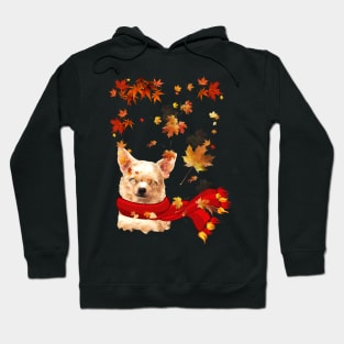 Maple Leaf Chihuahua Fall Hello Autumn Gift Hoodie